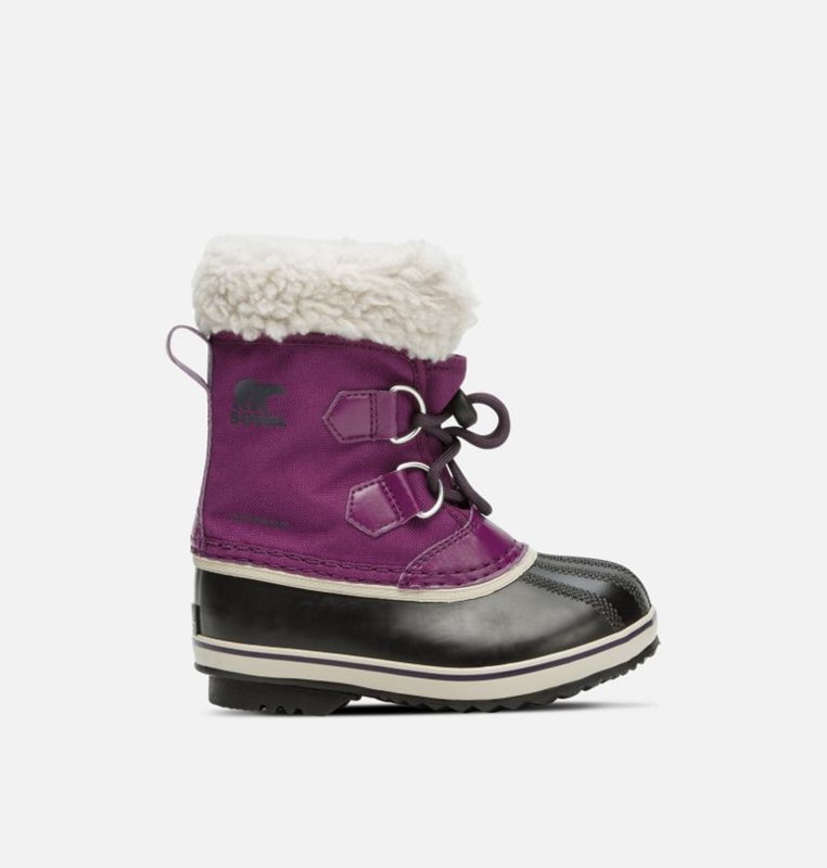 Kids Snow Boots Purple/Black - Sorel Childrens Yoot Pac™ Nylon - 497-QPLGNM